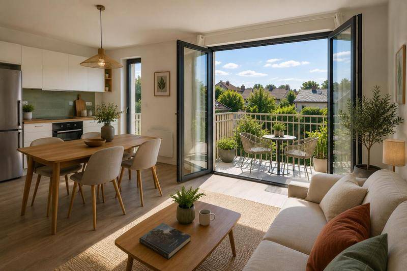 Image de l'annonce **** T3 LUMINEUX avec BALCON plein ciel…