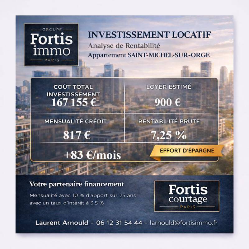 Image de l'annonce SAINT-MICHEL-SUR-ORGE - APPARTEMENT 62M2 3 PIECES BALCON