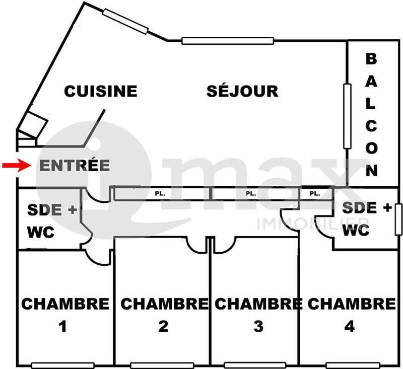 Image de l'annonce COURBEVOIE BECON - 5 PIECES 104 m²…