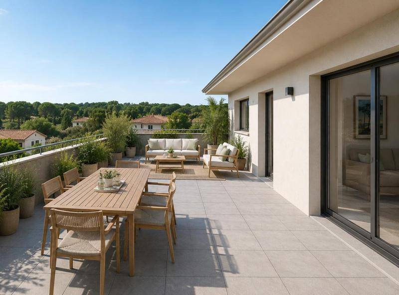 Image de l'annonce Magnifique apaprtement 3 pièces avec terrasse sans…