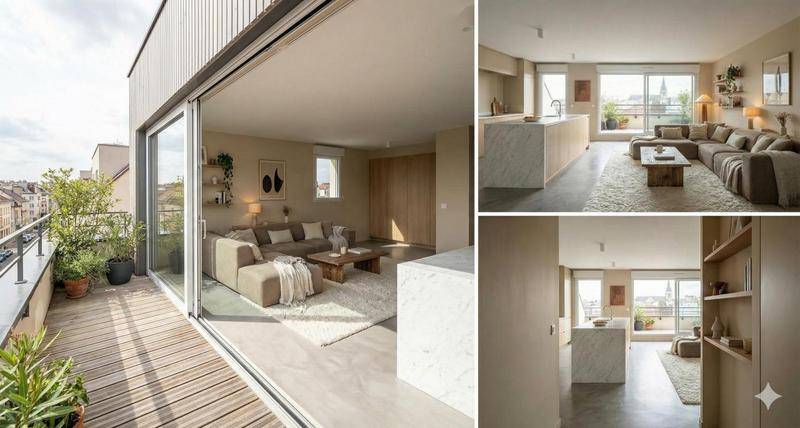 Image de l'annonce F4 avec BELLE TERRASSE, 5e étage, coeur…