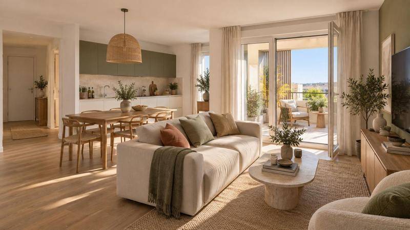Image de l'annonce SUPERBE T3 LUMINEUX AVEC TERRASSE + PARKING