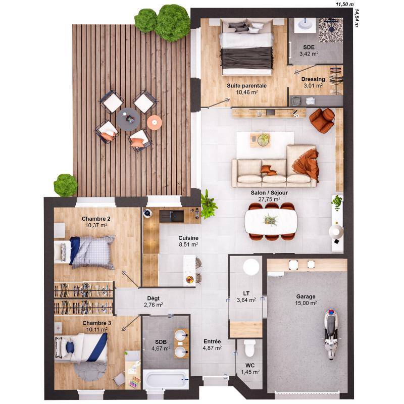 Image de l'annonce Maison 5 pièces 91 m2