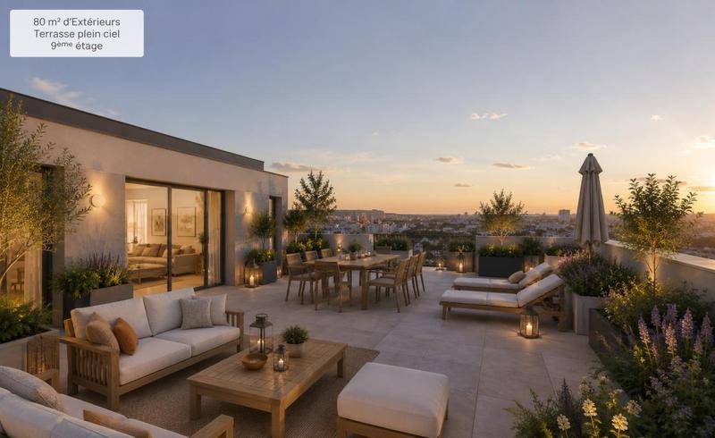 Image de l'annonce ***¨Duplex "Rooftop" avec 80 m² d'Extérieurs –…