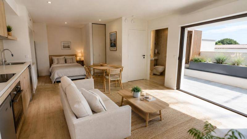 Image de l'annonce * MAGNIFIQUE T1 AVEC GRANDE TERRASSE +…