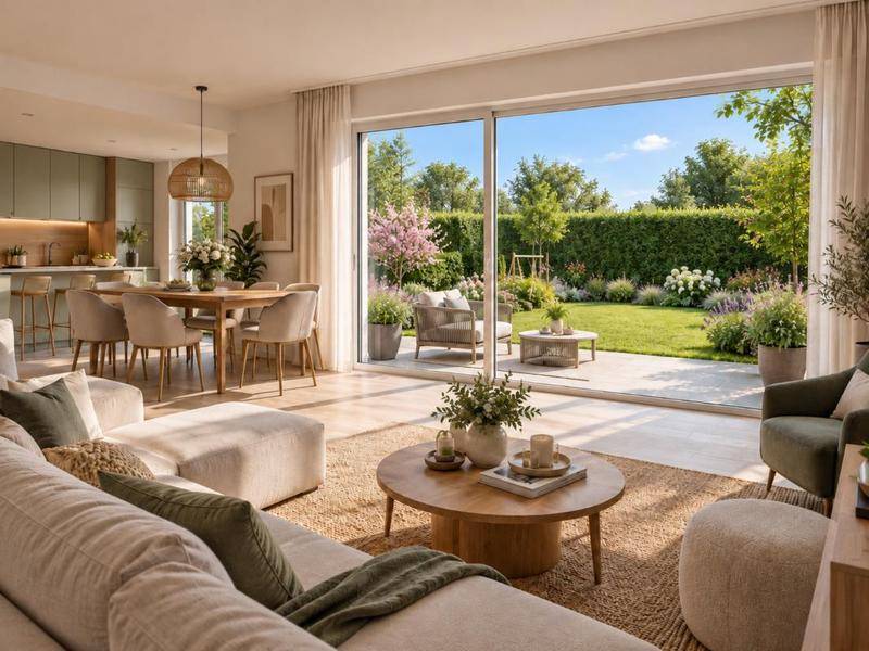 Image de l'annonce T4 99 m² en rez-de-jardin – jardin…