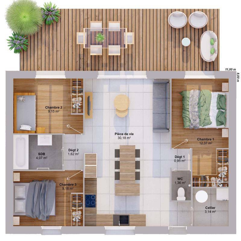 Image de l'annonce Maison 5 pièces 72 m2
