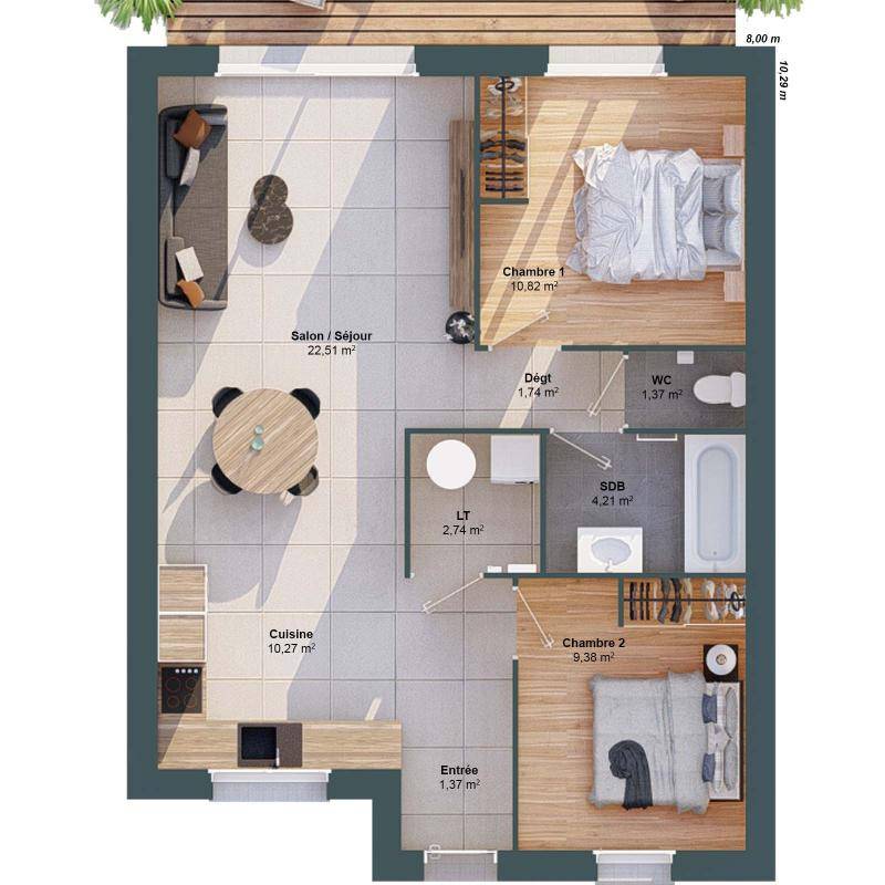 Image de l'annonce Maison 4 pièces 64 m2