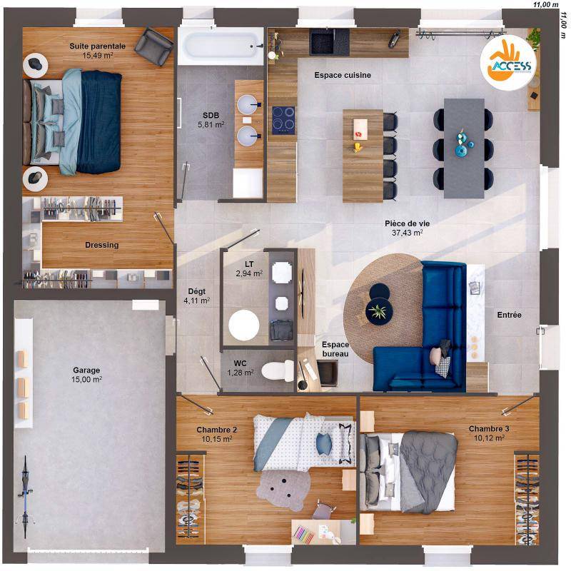 Image de l'annonce Maison 5 pièces 87 m2