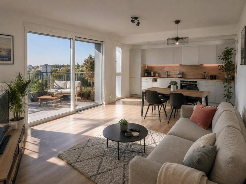 Image de l'annonce T2 en hauteur avec balcon, vue dégagée…