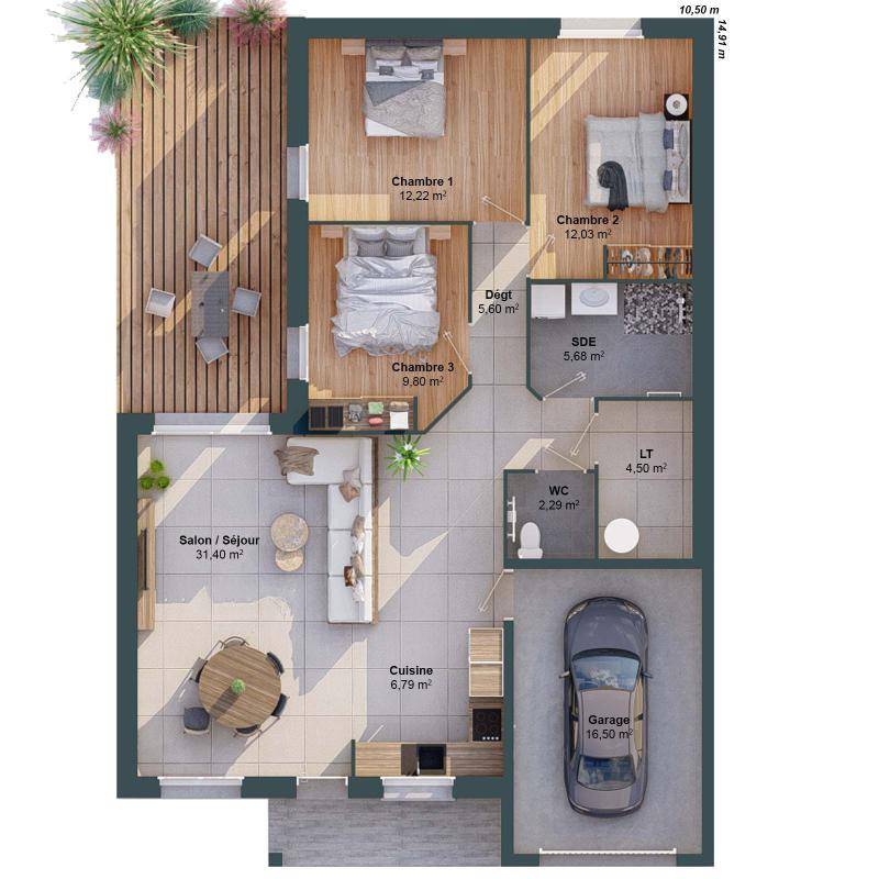 Image de l'annonce Maison 5 pièces 90 m2
