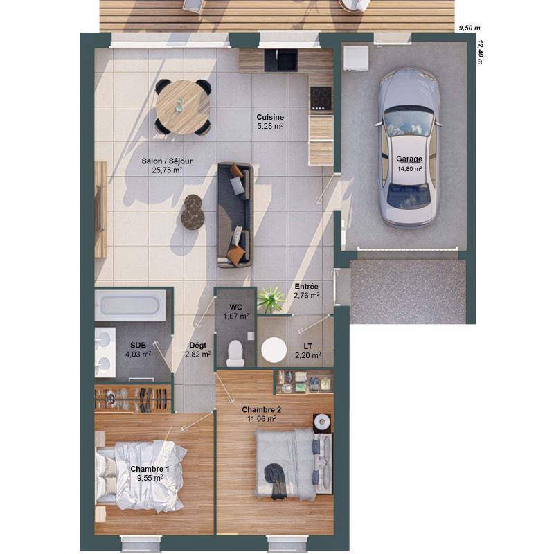 Image de l'annonce Maison 4 pièces 65 m2