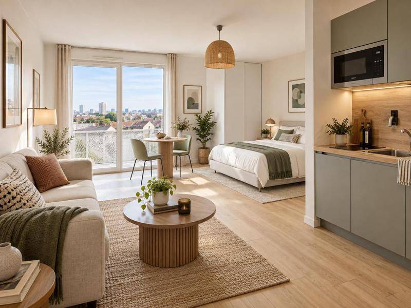 Image de l'annonce BAGNEUX – APPARTEMENT T1 EN ÉTAGE ÉLEVÉ…