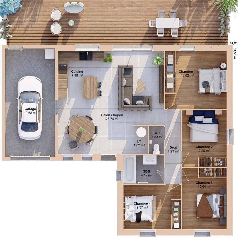 Image de l'annonce Maison 6 pièces 90 m2