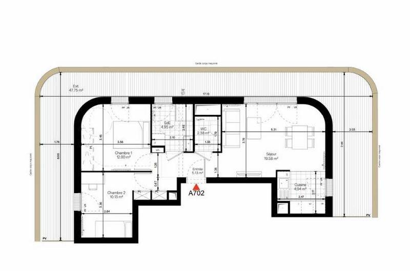 Image de l'annonce Appartement 3 pièces dernier étage avec terrasse…