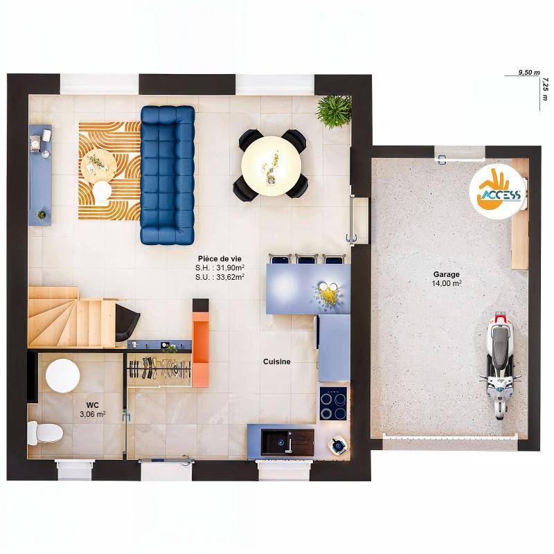 Image de l'annonce Maison 4 pièces 68 m2