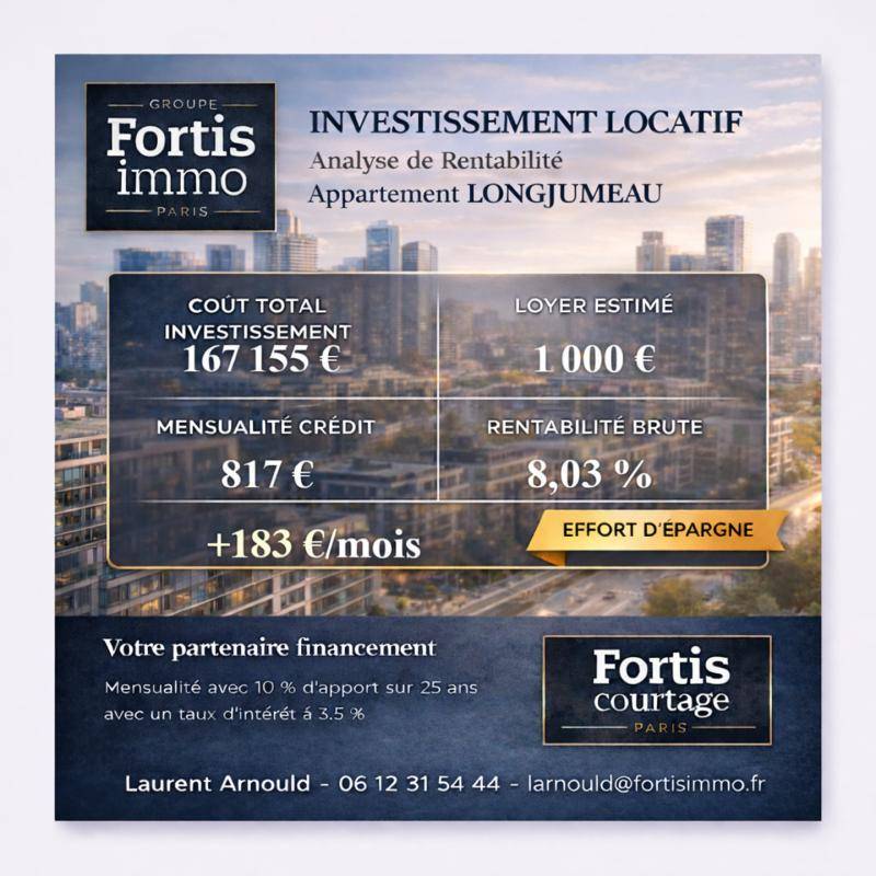 Image de l'annonce LONGJUMEAU-APPARTEMENT DE 66M2- 2 CHAMBRES- CAVE- PARKING