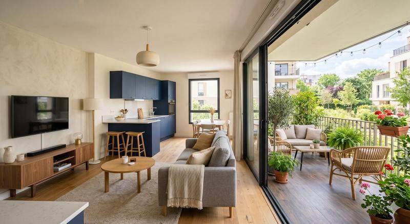 Image de l'annonce BUSSY-SAINT-GEORGES – SUPERBE T2 AVEC GRAND BALCON…