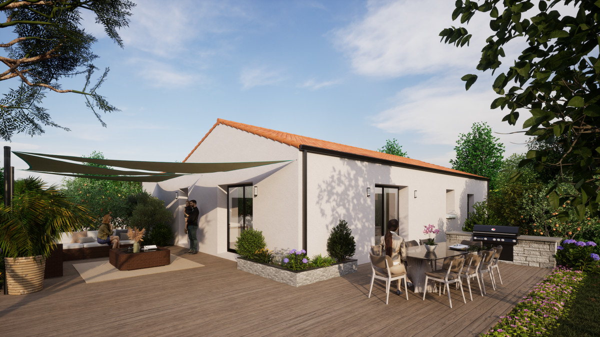 Programme terrain + maison à Bazoges-en-Paillers en Vendée (85) de 843 m² à vendre au prix de 248978€ - 2