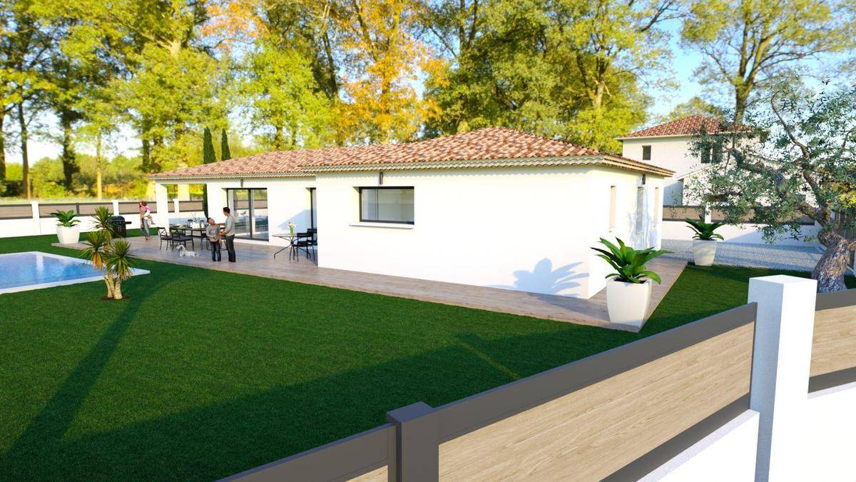 Programme terrain + maison à Pourrières en Var (83) de 507 m² à vendre au prix de 439000€ - 3