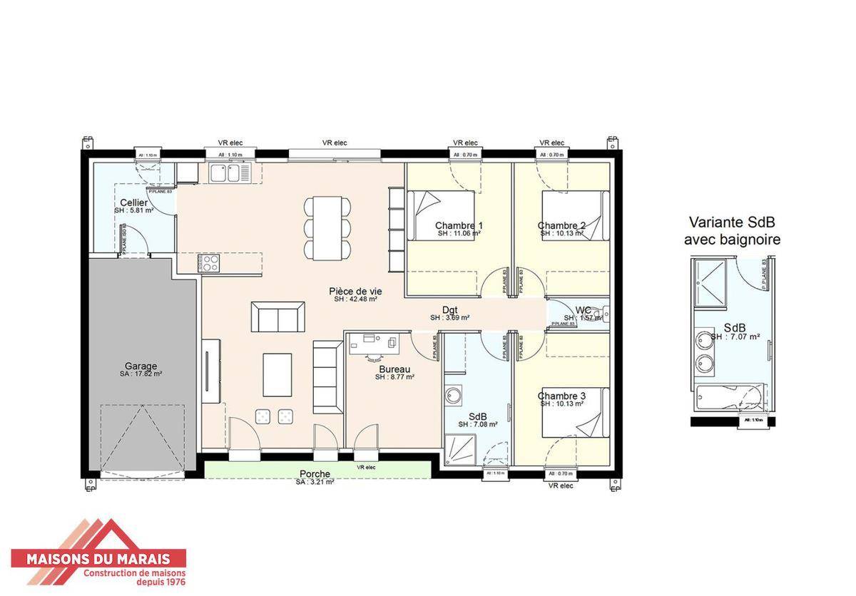 Programme terrain + maison à Saint-Varent en Deux-Sèvres (79) de 822 m² à vendre au prix de 178479€ - 3