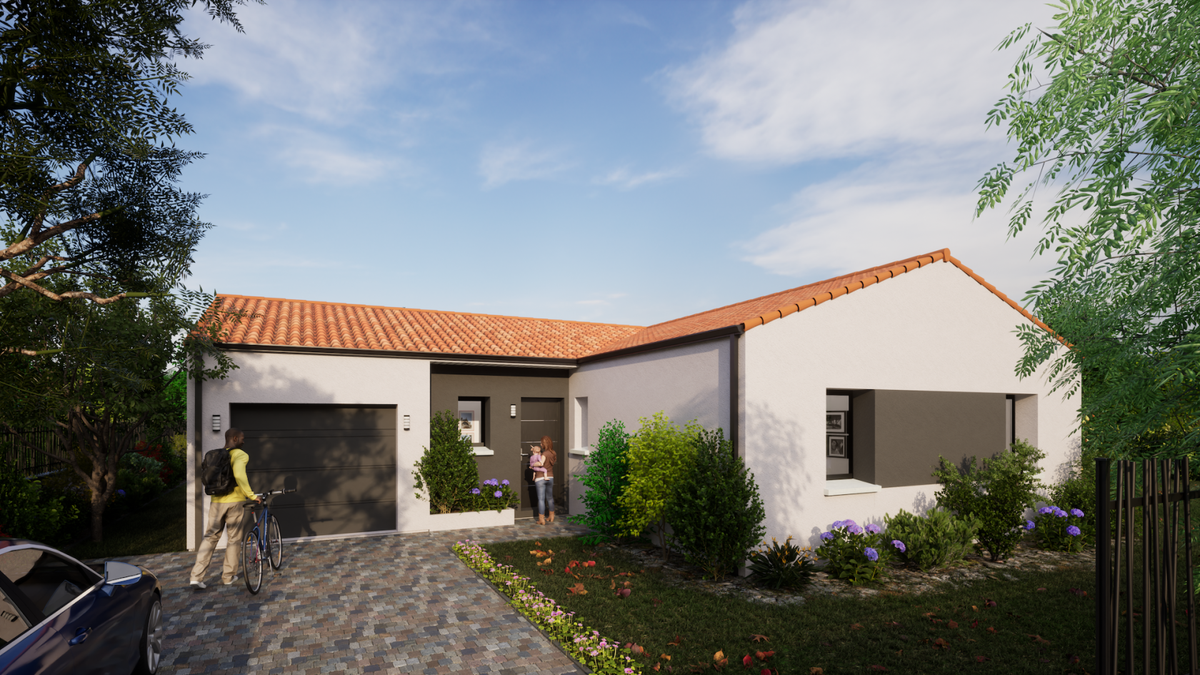 Programme terrain + maison à Bazoges-en-Paillers en Vendée (85) de 843 m² à vendre au prix de 248978€ - 1