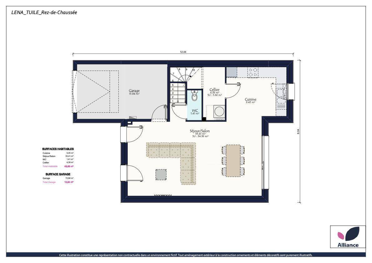 Programme terrain + maison à Montournais en Vendée (85) de 590 m² à vendre au prix de 224940€ - 3