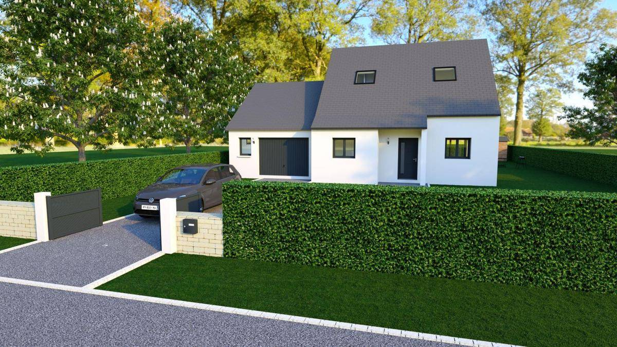 Programme terrain + maison à Guignecourt en Oise (60) de 960 m² à vendre au prix de 279565€ - 1