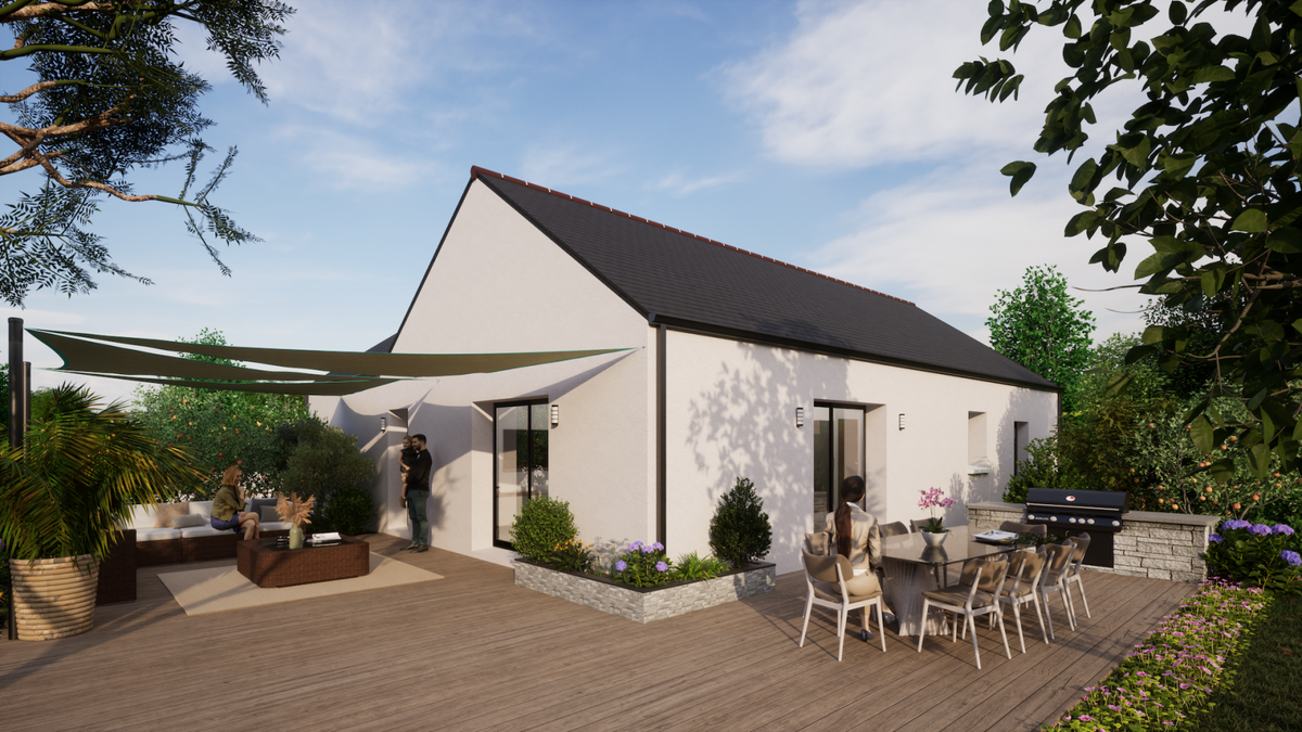 Programme terrain + maison à Guémené-Penfao en Loire-Atlantique (44) de 1300 m² à vendre au prix de 252860€ - 2