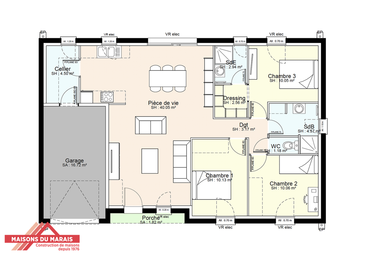 Programme terrain + maison à Nouaillé-Maupertuis en Vienne (86) de 457 m² à vendre au prix de 196525€ - 3