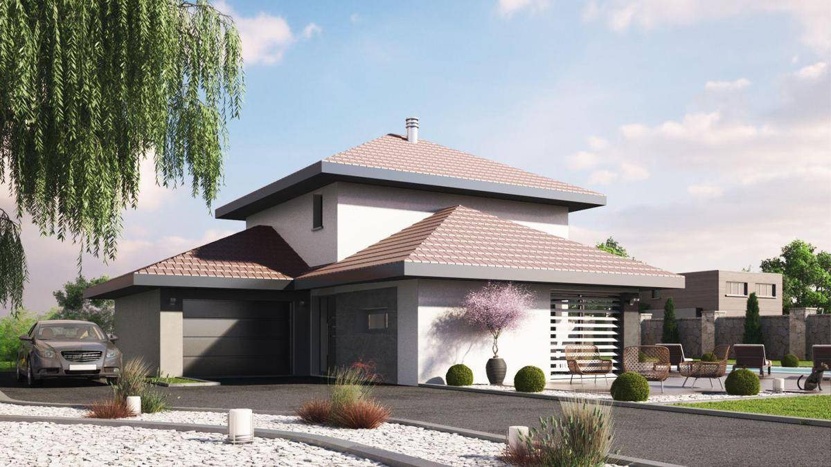 Programme terrain + maison à Marnaz en Haute-Savoie (74) de 957 m² à vendre au prix de 639150€ - 1