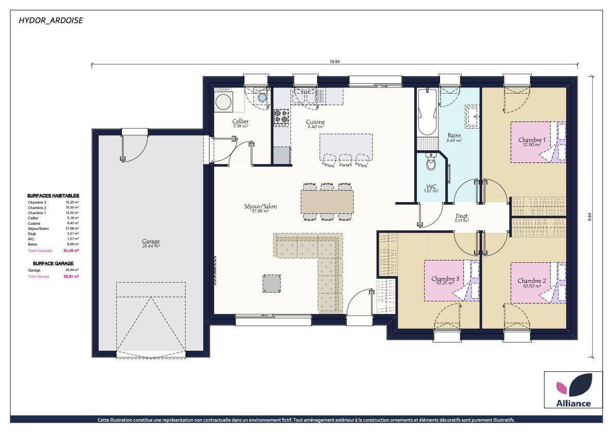 Programme terrain + maison à Guenrouet en Loire-Atlantique (44) de 1450 m² à vendre au prix de 291040€ - 3