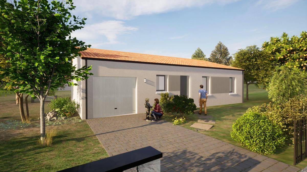 Programme terrain + maison à Marsais-Sainte-Radégonde en Vendée (85) de 1000 m² à vendre au prix de 180325€ - 1