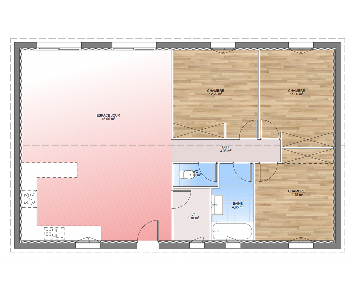 Programme terrain + maison à Trets en Bouches-du-Rhône (13) de 540 m² à vendre au prix de 415000€ - 4