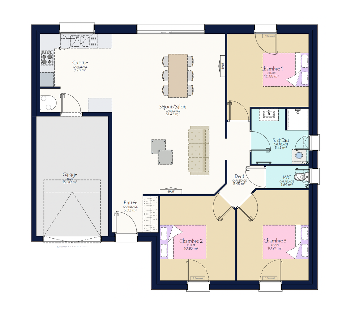 Programme terrain + maison à Briollay en Maine-et-Loire (49) de 800 m² à vendre au prix de 335917€ - 3