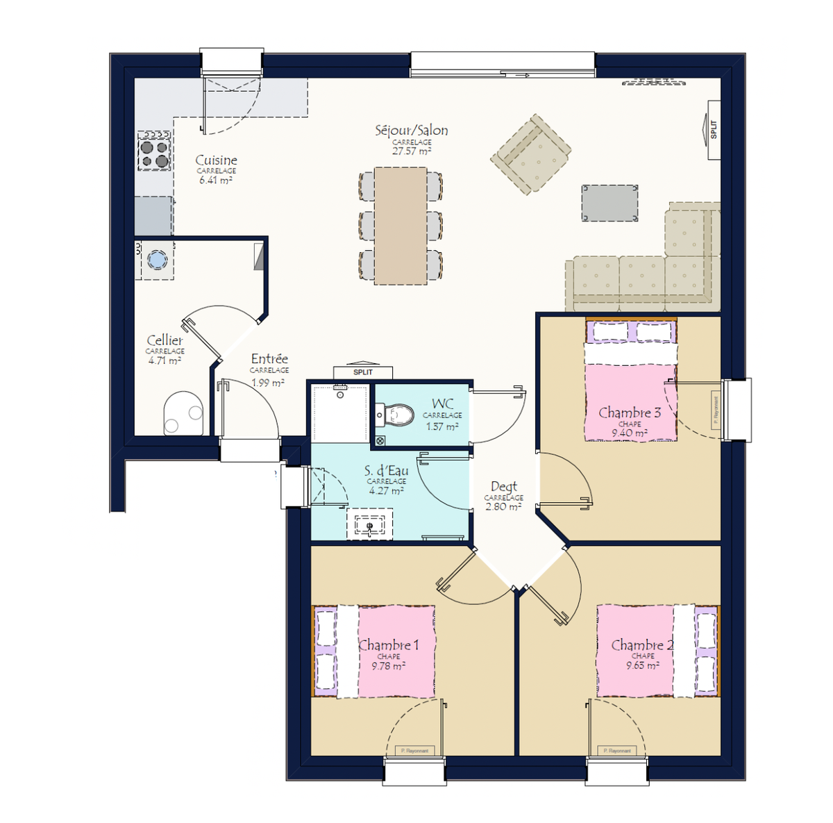 Programme terrain + maison à Chemillé-en-Anjou en Maine-et-Loire (49) de 750 m² à vendre au prix de 208412€ - 3