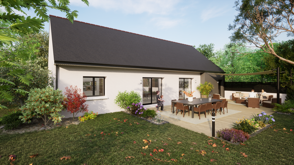 Programme terrain + maison à Rives-du-Loir-en-Anjou en Maine-et-Loire (49) de 470 m² à vendre au prix de 299100€ - 2