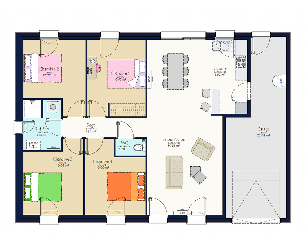 Programme terrain + maison à Saint-Germain-de-Prinçay en Vendée (85) de 45 m² à vendre au prix de 185325€ - 3