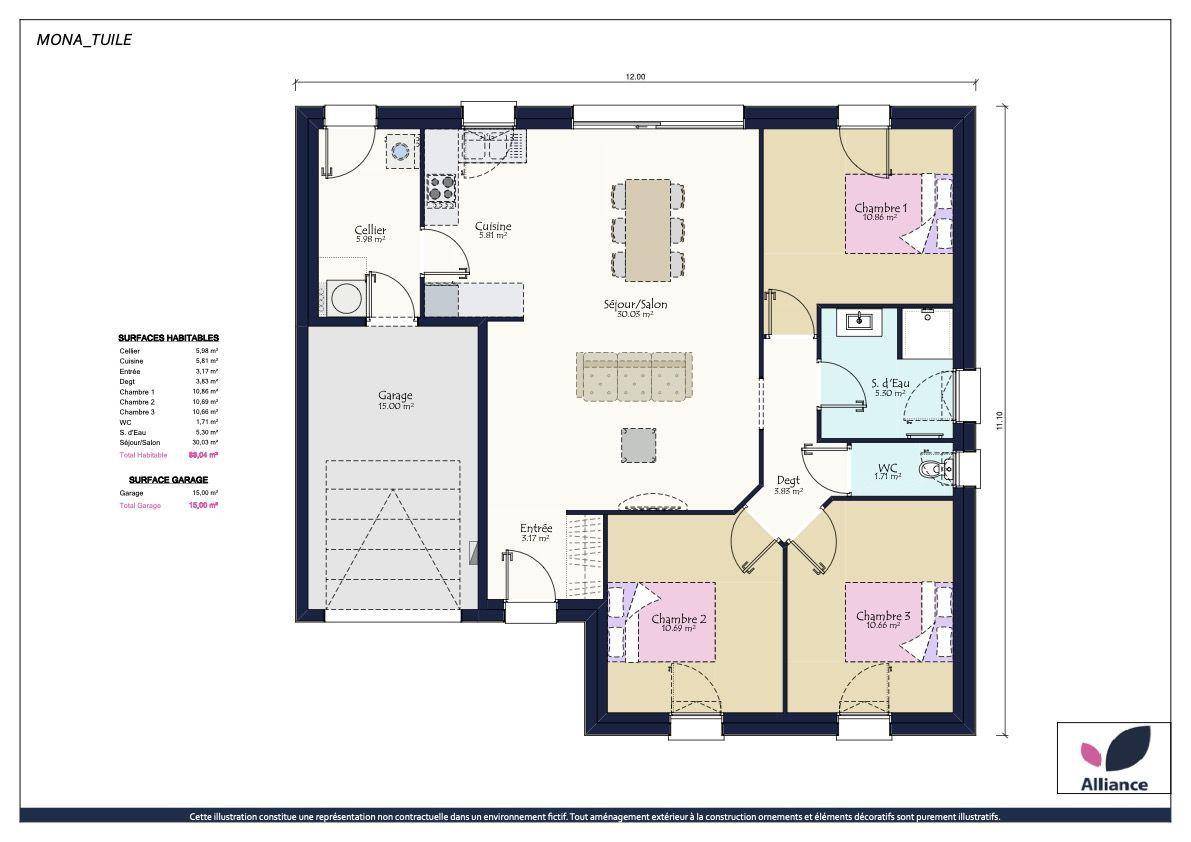 Programme terrain + maison à Aigrefeuille-sur-Maine en Loire-Atlantique (44) de 430 m² à vendre au prix de 268270€ - 3
