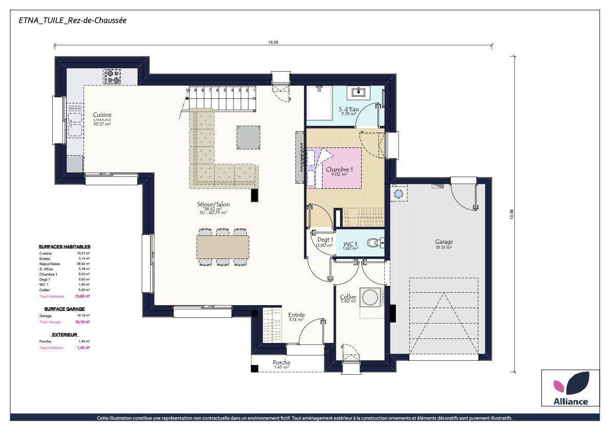 Programme terrain + maison à L'Hermenault en Vendée (85) de 630 m² à vendre au prix de 269670€ - 3