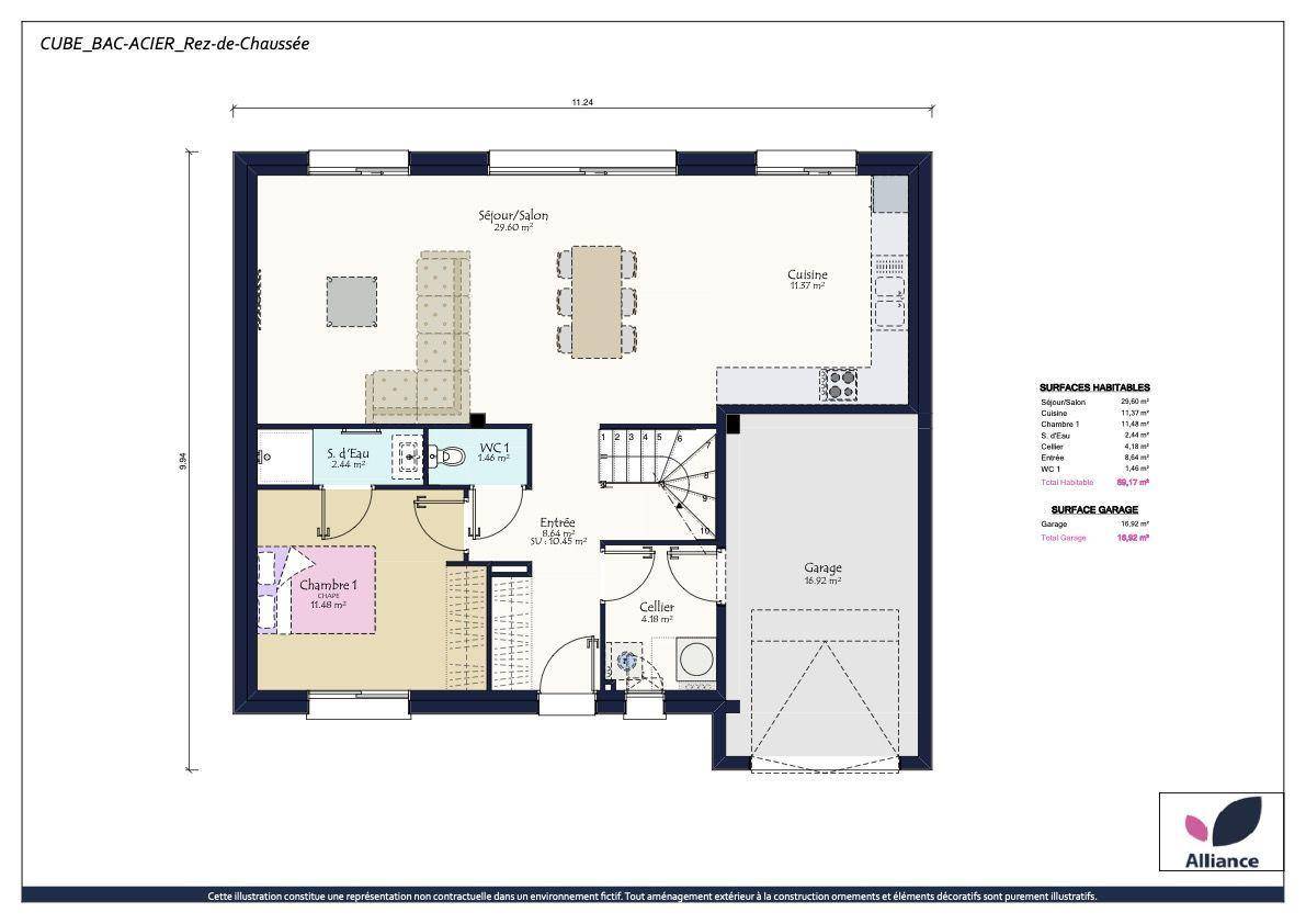 Programme terrain + maison à Montreuil-Juigné en Maine-et-Loire (49) de 880 m² à vendre au prix de 399630€ - 3