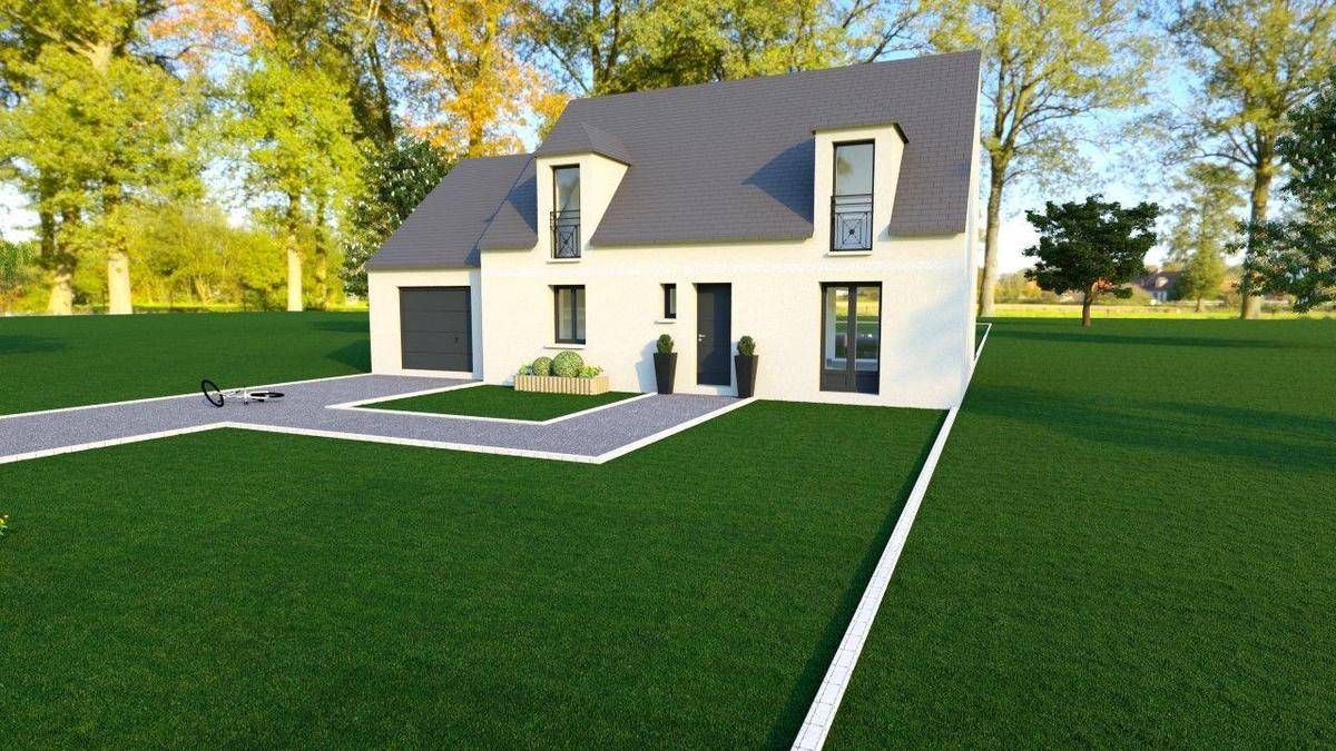 Programme terrain + maison à Abbeville-Saint-Lucien en Oise (60) de 1014 m² à vendre au prix de 317000€ - 2