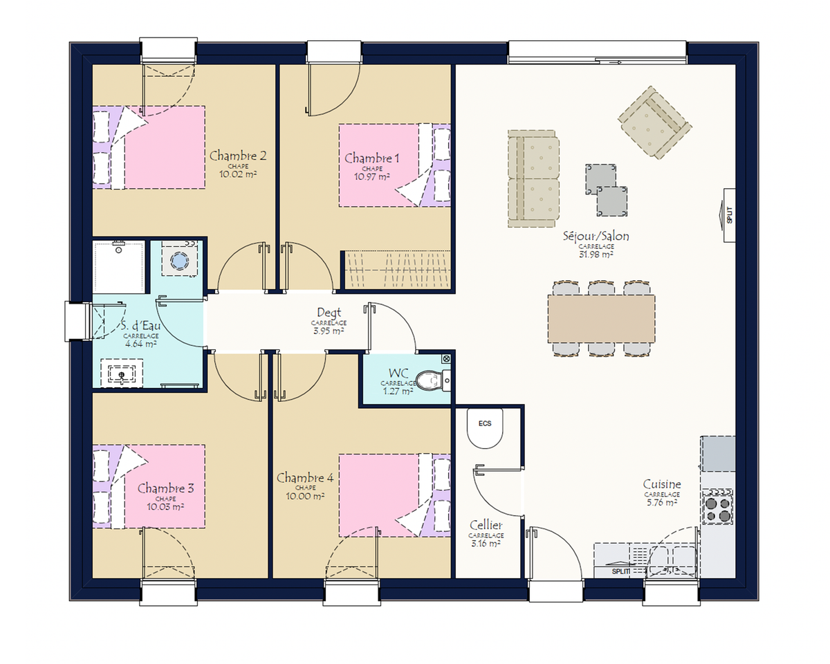 Programme terrain + maison à Saint-Germain-de-Prinçay en Vendée (85) de 45 m² à vendre au prix de 173750€ - 3