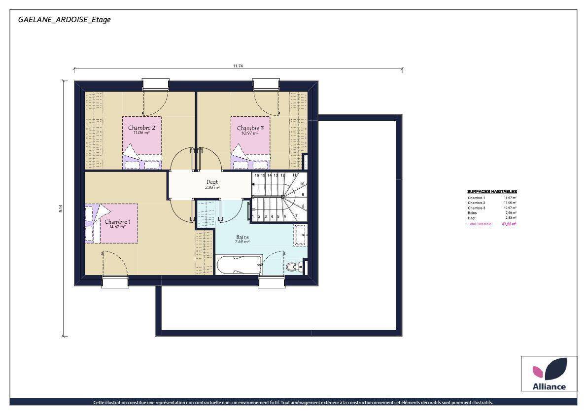 Programme terrain + maison à Saint-Léger-de-Linières en Maine-et-Loire (49) de 336 m² à vendre au prix de 299090€ - 4
