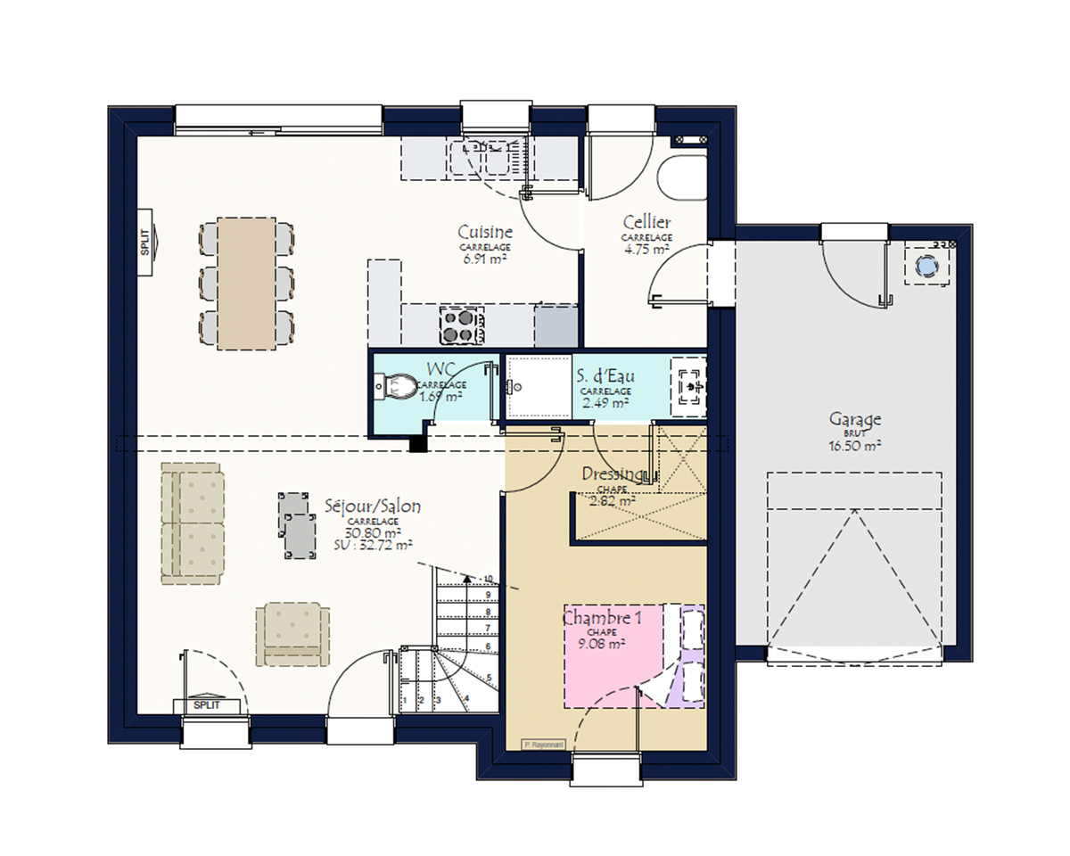 Programme terrain + maison à Huillé-Lézigné en Maine-et-Loire (49) de 397 m² à vendre au prix de 245676€ - 3