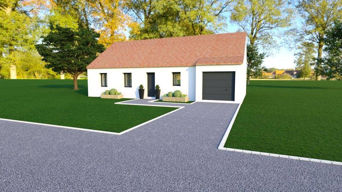 Programme terrain + maison à Abbeville-Saint-Lucien en Oise (60) de 1014 m² à vendre au prix de 264500€ - 2