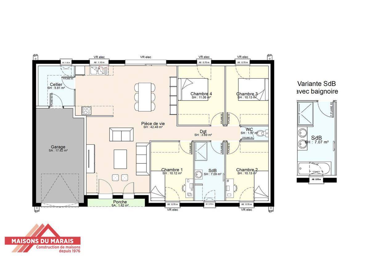 Programme terrain + maison à Amailloux en Deux-Sèvres (79) de 955 m² à vendre au prix de 181392€ - 3