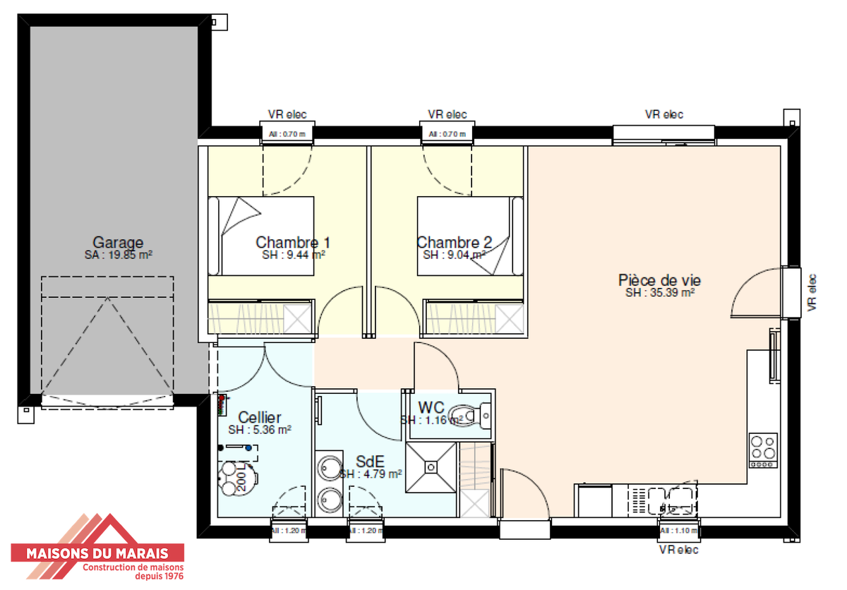 Programme terrain + maison à Granzay-Gript en Deux-Sèvres (79) de 555 m² à vendre au prix de 181111€ - 3