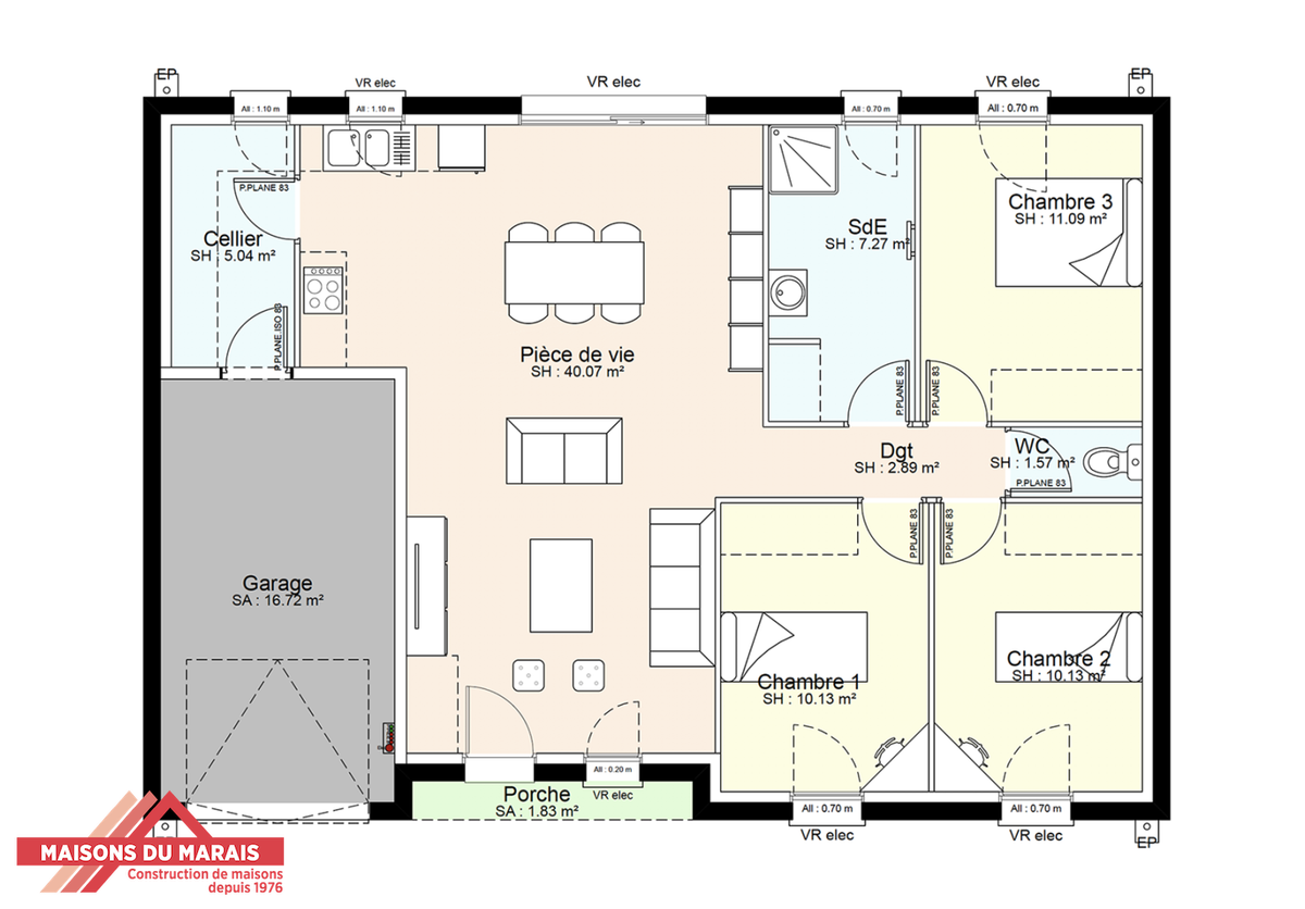 Programme terrain + maison à Vausseroux en Deux-Sèvres (79) de 781 m² à vendre au prix de 157596€ - 3