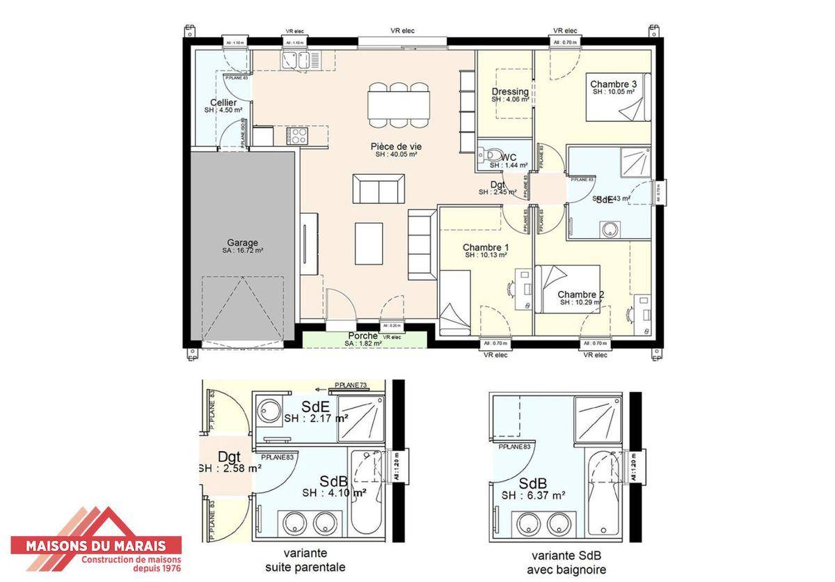 Programme terrain + maison à Thouars en Deux-Sèvres (79) de 635 m² à vendre au prix de 178009€ - 3